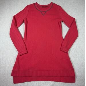 Krimson Klover Women Med Red Wool Blend Long Sleeve Pullover Holiday Sweater Top